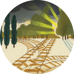 기찻길 밖을 달리면 원화